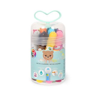 Conjunto 12 Marcadores Laváveis Ursinhos Teddy - Legami