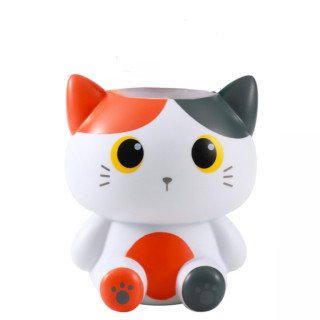 Porta Canetas Gato Laranja 3D