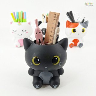 Porta Canetas Gato Preto 3D