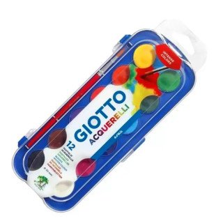 Aguarelas 12 Cores com Pincel Giotto