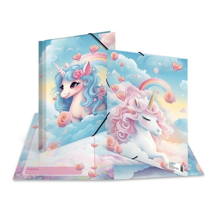 Pasta de Elásticos Unicórnio - HERMA