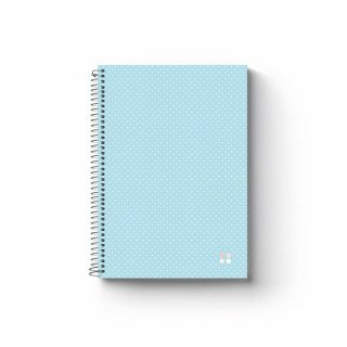 Caderno Espiral Silky A6 Capa Dura 80 Fl Pautado Azul - FIRMO