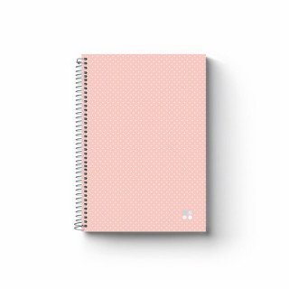 Caderno Espiral Silky A6 Capa Dura 80 Fl Pautado Rosa - FIRMO