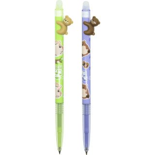 Esferográfica apagável 0,4mm Panda Vermelho e Urso