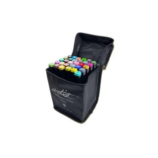Estojo 30 marcadores Profissional Markers dupla ponta cores sortidas