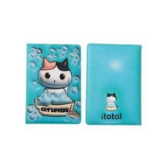 Notebook 3D Cat Lovers Azul - iTOTAL