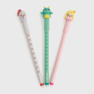 Conjunto 3 Canetas Apagáveis Princesa, Dragão e Cavaleiro