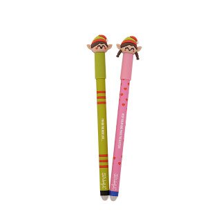 Conjunto de 2 Canetas Apagáveis Bo-Bo - Elfo e elfa