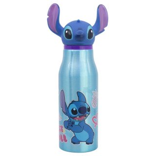 Garrafa de Alumínio com Tampa 3D Disney Stitch DRAWING 690ml