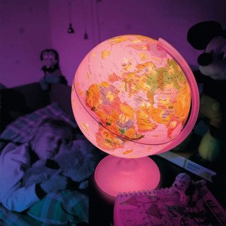 Globo Com Luz Rosa Zoo 25Cm Tecnodidattica