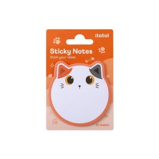 Notas Adesivas Gato Laranja iTotal 7x7.8cm