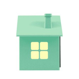 Relógio Despertador Led Casinha Verde iTOTAL