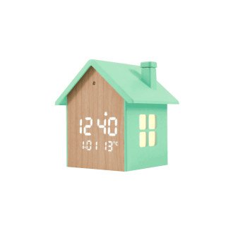 Relógio Despertador Led Casinha Verde iTOTAL