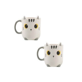 Chávena De Café I-Total Gato Branco (2 Un)