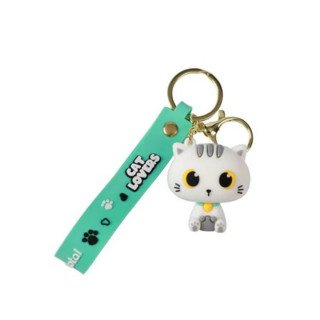 Porta Chaves Gato Branco