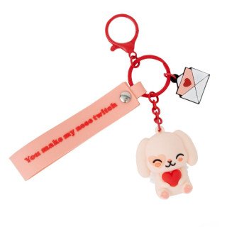 Porta-chaves com Pendentes Coelho Cupido - You make my nose twitch