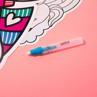 Individuais de Mesa Colorir Com Água Unicórnio Omy