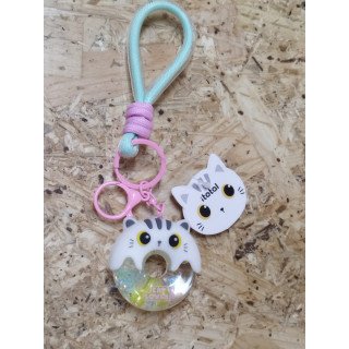 Porta Chaves Liquid Donut Gato branco