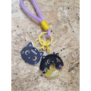 Porta Chaves Liquid Donut Gato Preto
