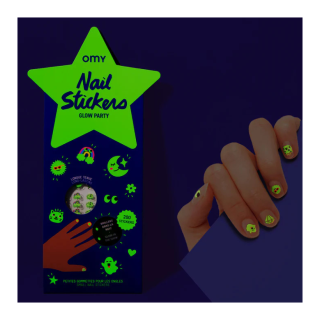 Stickers Unhas Glow Party Néon - OMY