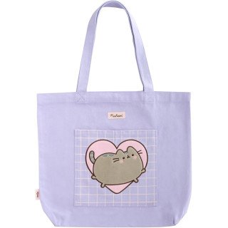 Saco Tote Bag Roxo com bolso Pusheen