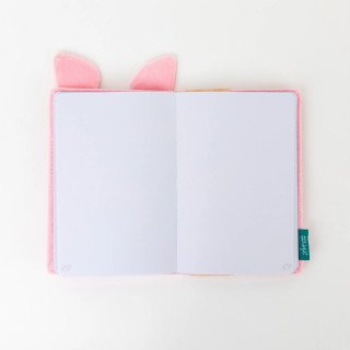 Caderno A5 de Peluche com Bolso e Extras - Lazy Porquinho