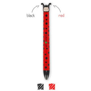 Caneta Esferográfica 2 cores Joaninha - Click&Clack