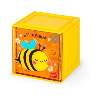 Caixa arrumação de mesa empilhável Abelha Legami
