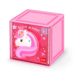 Caixa arrumação de mesa empilhável Unicórnio Legami