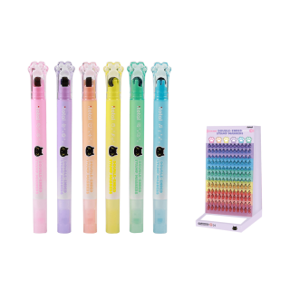 Sublinhador 2 em 1 com carimbo amarelo