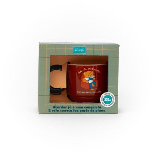 Caneca empilhável Urso - Sair de casa custa. Felizmente, há café.