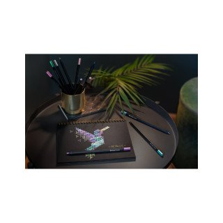 Lápis Cor Faber-Castell Black Edition Super Soft C/12 Cores Metálicas