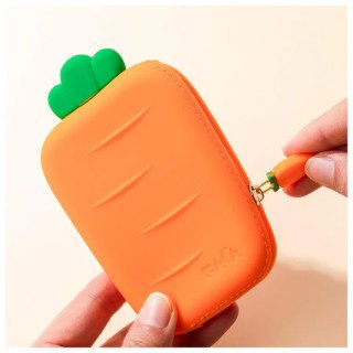 Porta Moedas em Silicone - Cenoura