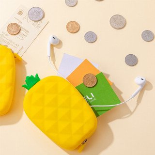 Porta Moedas em Silicone - Ananás