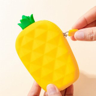 Porta Moedas em Silicone - Ananás