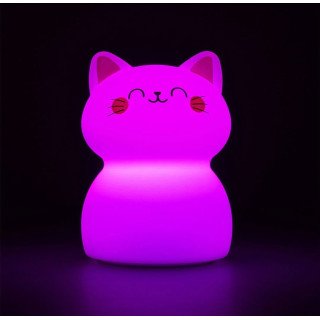 Luz de Presença Recarregável Gatinho Troca de Cor Legami