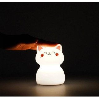 Luz de Presença Recarregável Gatinho Troca de Cor Legami
