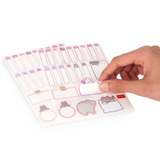 Conjunto 66 Etiquetas com Película Protetora Gatinho Legami