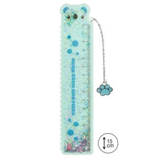 Régua com Glitter 15 cm Urso - Back2Fun
