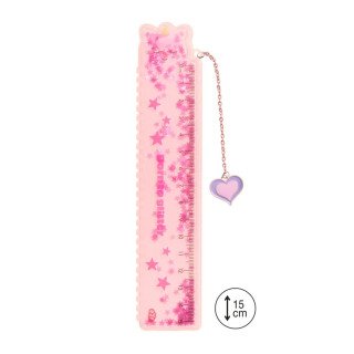 Régua com Glitter 15 cm Unicórnio - Back2Fun