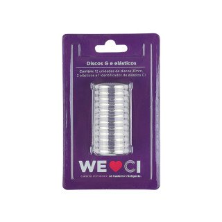 Discos e Elásticos G Transparente Caderno Inteligente