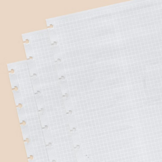 Recarga de Folhas Quadriculadas Brancas para Caderno Inteligente A5 - 30 folhas