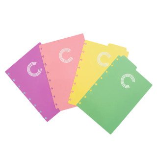 Divisórias Pastel para Caderno Inteligente A5