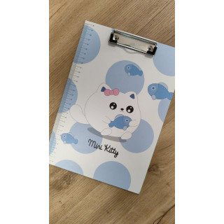 Prancheta de Cartão com Régua Mini Kitty - AZUL