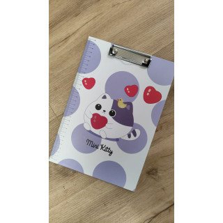 Prancheta de Cartão com Régua Mini Kitty - ROXO