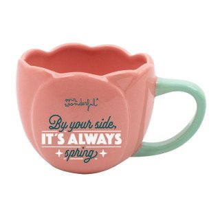 Caneca Rosa 3D - By your side, it's always spring