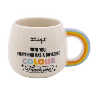 Caneca Arco Íris 3D - With You Everithing has a Diferente Colour. Thank You!