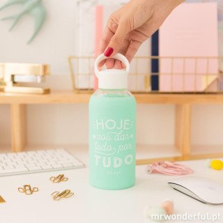 Garrafa de vidro para nunca perderes o ritmo 450ml