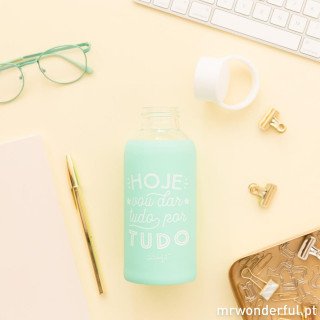 Garrafa de vidro para nunca perderes o ritmo 450ml