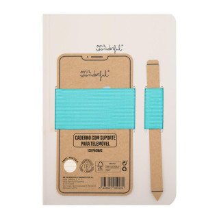 Caderno A5 com suporte para telemóvel - Ideias random